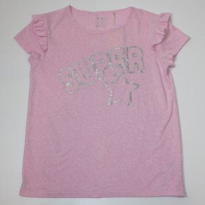 Manguun Tweens Girl's Pink Super Star T-Shirt Top size XL NWT